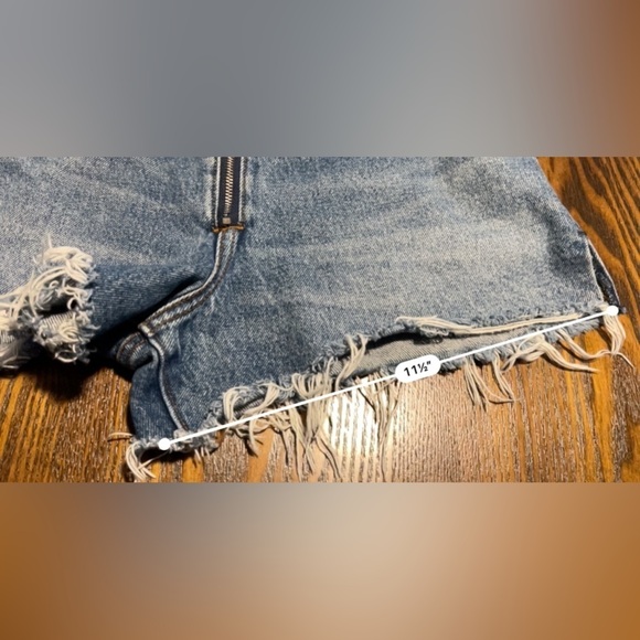 Abercrombie & Fitch Annie high-rise Jean shorts women’s 28 / 6 Cut off EUC boho - Picture 13 of 16
